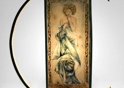 Vitrail Art Nouveau- Mucha- La lune